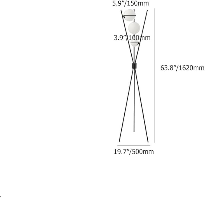 LOVEDIMA Standing Lamp for Living Room with 3 Color Temperatures Bulbs,Bedside Floor Lamp Tall Modern Corner Lamp Reading for Bedroom,Office (G9 Bulb, White Lampshade Included),Black