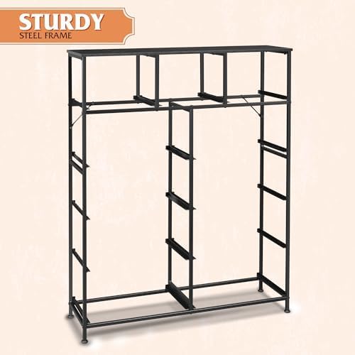 WLIVE Storage Organizer Unit with 11 Fabric Bins, Storage Drawers Organizer with Steel Frame, Tall Storage Tower Organizaton for Living Room, Hallway, Office, Charcoal Black
