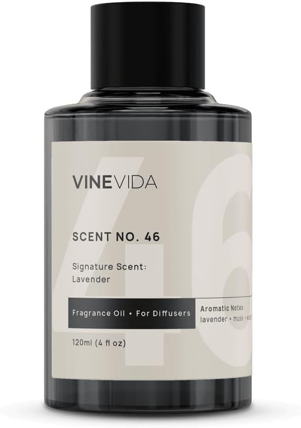VINEVIDA [4 Fl Oz] Lavender Fragrance Oil for Cold Air Diffusers, Essential Oils for Diffuser Oil Refill & Air Freshener Room Spray