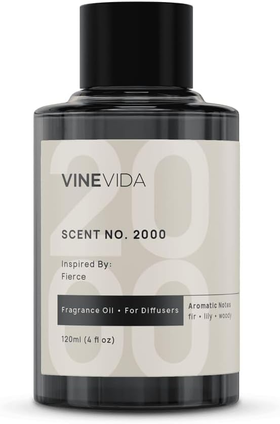 VINEVIDA [4 Fl Oz] Scent NO. 2000 Fragrance Oil for Cold Air Diffusers, Aromatic Notes of Fir Lily Woodsy, Essential Oils for Diffuser Oil Refill & Air Freshener Room Spray