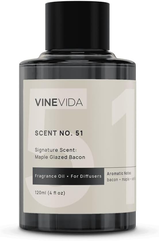 VINEVIDA [4 Fl Oz] Maple Glazed Bacon Fragrance Oil for Cold Air Diffusers, Essential Oils for Diffuser Oil Refill & Air Freshener Room Spray