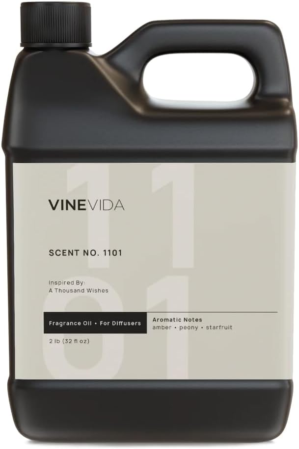VINEVIDA [32 Fl Oz] Scent NO. 1101 Fragrance Oil for Cold Air Diffusers, Aromatic Notes of Amber Peony Starfruit, Essential Oils for Diffuser Oil Refill & Air Freshener Room Spray
