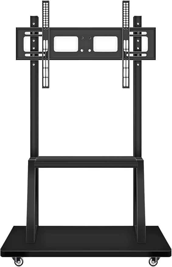 Mobile TV Cart,JYXOIHUB, Rooling TV Stand with Wheels for 60 to 100 Inch LCD LED OLED Plasma Flat Panel Screens up to 330lbs AVA1500-60-1P (Black)