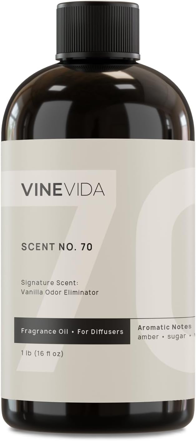 VINEVIDA [16 Fl Oz] Vanilla Odor Eliminator Fragrance Oil for Cold Air Diffusers, Essential Oils for Diffuser Oil Refill & Air Freshener Room Spray