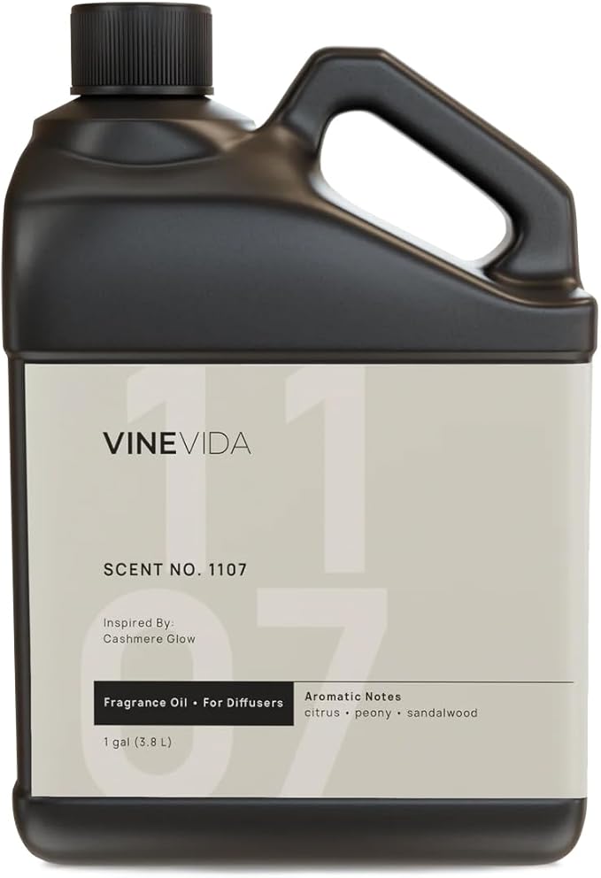 VINEVIDA [128 Fl Oz] Scent NO. 1107 Fragrance Oil for Cold Air Diffusers, Aromatic Notes of Citrus Peony Sandalwood, Essential Oils for Diffuser Oil Refill & Air Freshener Room Spray
