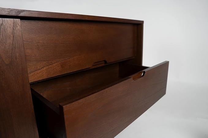 TV Stand for 55/65/75/85 up to 90 Inch TV, Mid Century Modern TV Stand for with Adjustable Shelves,Doors, Under 10 Minutes Assembly -TV Console for Living Room,TV Console Table-Walnut-72''