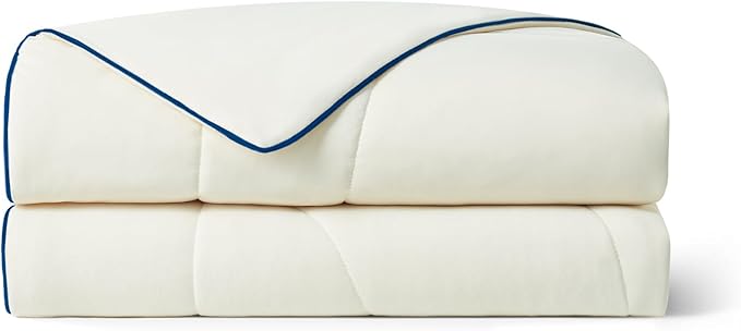 Dream Valley Outlast® Twin Cooling Comforter, NASA-Grade Instant Cooling Blanket for Hot Sleepers, Luxurious Comforter for All Season, Ivory, 60"x80"