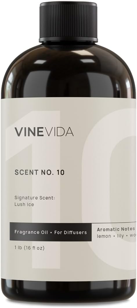 VINEVIDA Lush Ice Fragrance Oil for Cold Air Diffusers - 16 Fl Oz - Essential Oils for Diffuser Oil Refill & Air Freshener Room Spray