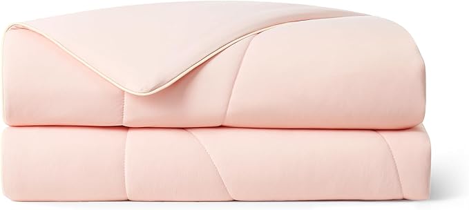 Dream Valley Outlast® Twin Cooling Comforter, NASA-Grade Instant Cooling Blanket for Hot Sleepers, Luxurious Comforter for All Season, Pink Blush, 60"x80"