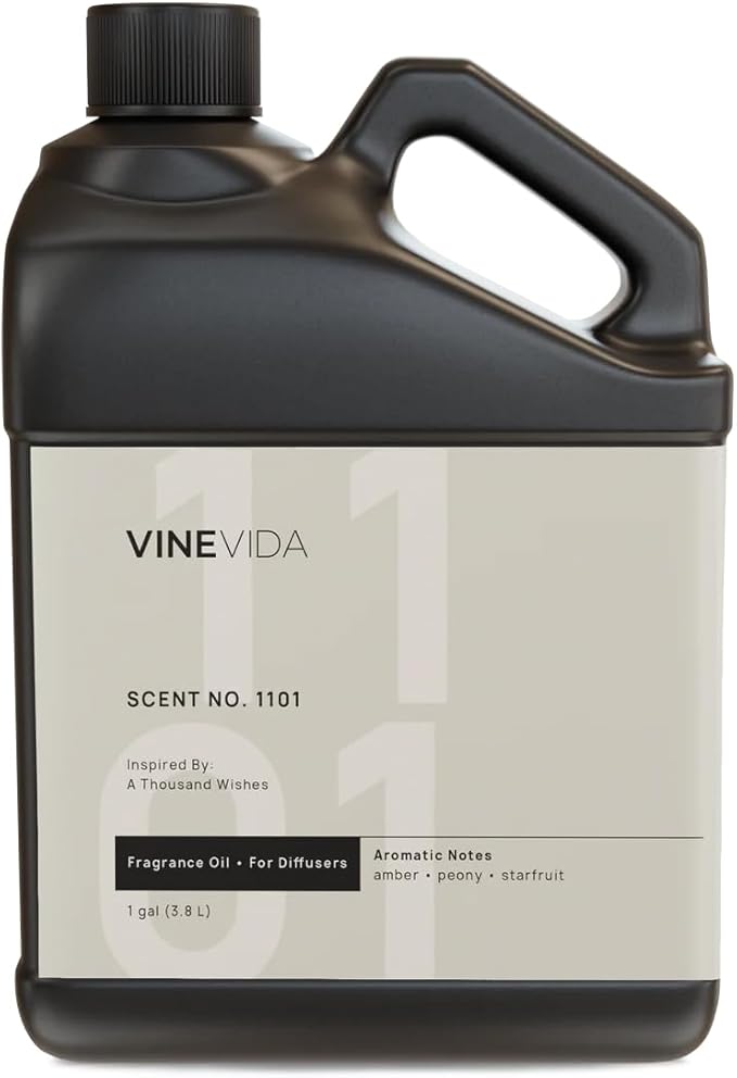 VINEVIDA [128 Fl Oz] Scent NO. 1101 Fragrance Oil for Cold Air Diffusers, Aromatic Notes of Amber Peony Starfruit, Essential Oils for Diffuser Oil Refill & Air Freshener Room Spray