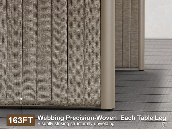 PURPLE LEAF Outdoor Dining Set for 12 with Chairs and Table 13 Pieces Modern Extra Large Weather-Resistant Furniture Olefin Fabric Ideal for Family Dinners for Lawn Deck Backyard Beige