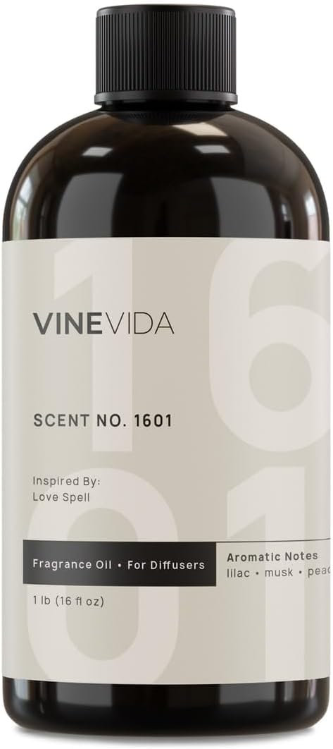 VINEVIDA [16 Fl Oz] Scent NO. 1601 Fragrance Oil for Cold Air Diffusers, Aromatic Notes of Lilac Musk Peach, Essential Oils for Diffuser Oil Refill & Air Freshener Room Spray