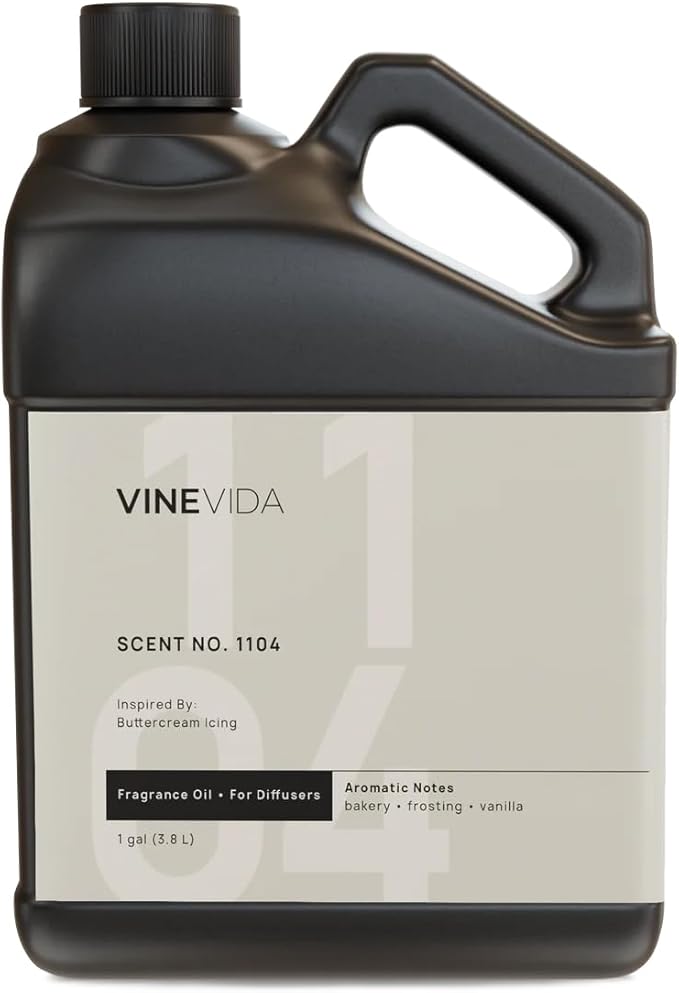 VINEVIDA [128 Fl Oz] Scent NO. 1104 Fragrance Oil for Cold Air Diffusers, Aromatic Notes of Buttercream & Fresh Bakery Essential Oils for Diffuser Oil Refill & Air Freshener Room Spray