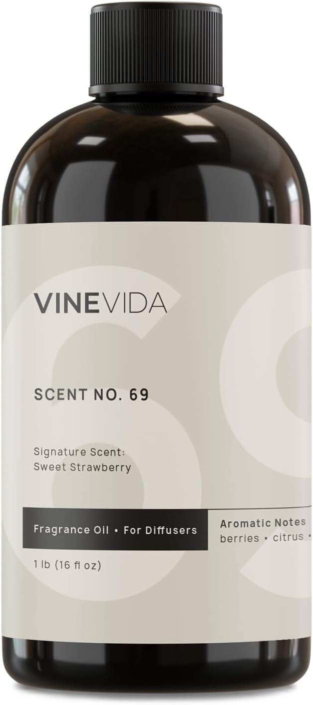 VINEVIDA [16 Fl Oz] Sweet Strawberry Fragrance Oil for Cold Air Diffusers, Essential Oils for Diffuser Oil Refill & Air Freshener Room Spray