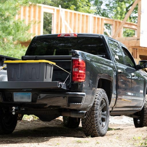 CX BLACK & YELLOW, 27-Gallon Heavy Duty Tough Storage Container & Snap-Tight Lid, (14.3"H x 20.6"W x 30.6"D), Weather-Resistant Design and Stackable Organization Tote [2 Pack]