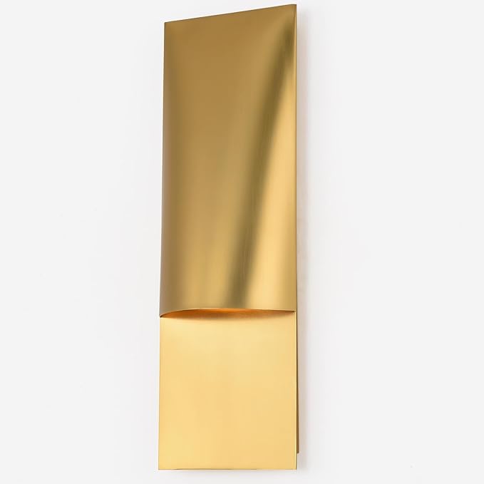 18" Wall Sconce Gold, Modern Decorative Wall Sconces, Suitable For Exterior Patio, Porch, Bedroom, Living Room, This Wall Light Can Withstand Harsh Weather Conditions Such As Rain And Snow Outdoors