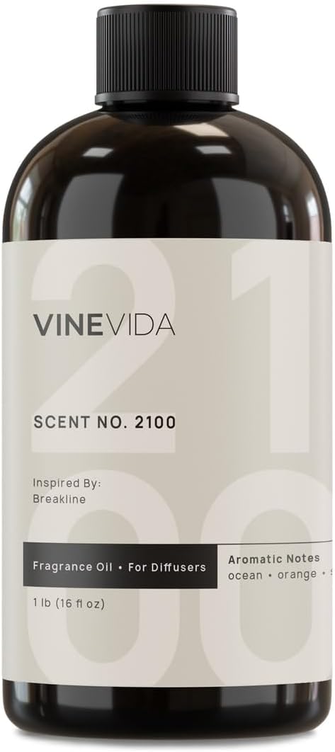 VINEVIDA [16 Fl Oz] Scent NO. 2100 Fragrance Oil for Cold Air Diffusers, Aromatic Notes of Ocean Orange Sage, Essential Oils for Diffuser Oil Refill & Air Freshener Room Spray