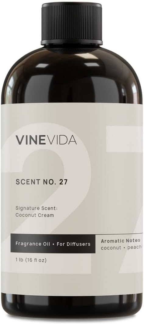 VINEVIDA [16 Fl Oz] Coconut Cream Fragrance Oil for Cold Air Diffusers, Essential Oils for Diffuser Oil Refill & Air Freshener Room Spray