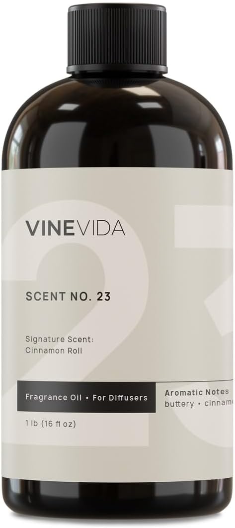 VINEVIDA [16 Fl Oz] Cinnamon Roll Fragrance Oil for Cold Air Diffusers, Essential Oils for Diffuser Oil Refill & Air Freshener Room Spray