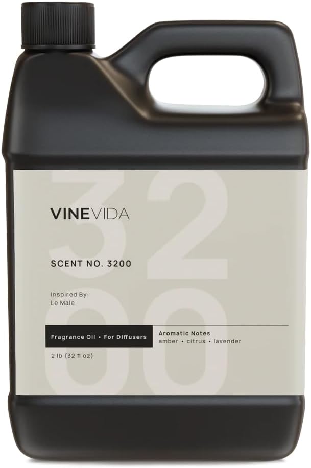 VINEVIDA [32 Fl Oz] Scent NO. 3200 Fragrance Oil for Cold Air Diffusers, Aromatic Notes of Lavender, Bergamot, Mint & Cinnamon Essential Oils for Diffuser Oil Refill & Air Freshener Spray