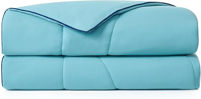 Dream Valley Outlast® Twin Cooling Comforter, NASA-Grade Instant Cooling Blanket for Hot Sleepers, Luxurious Comforter for All Season, Dream Blue, 60"x80"