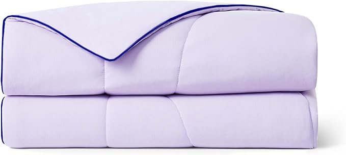 Dream Valley Outlast® Twin Cooling Comforter, NASA-Grade Instant Cooling Blanket for Hot Sleepers, Luxurious Comforter for All Season, Lavender Fog, 60"x80"