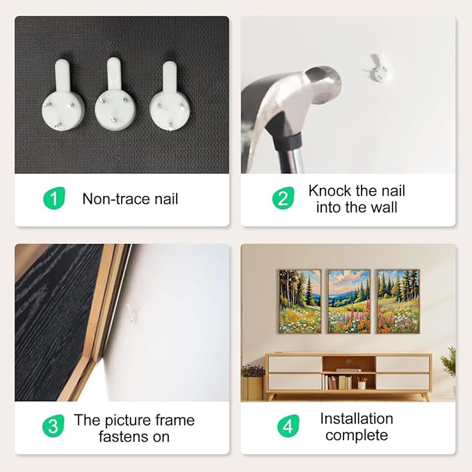 Anyzal Colorful Woodland Wall Art Large Floral Field Wall Decor 16x24 Inch Set of 3 for Living Room Bedroom Dining Room