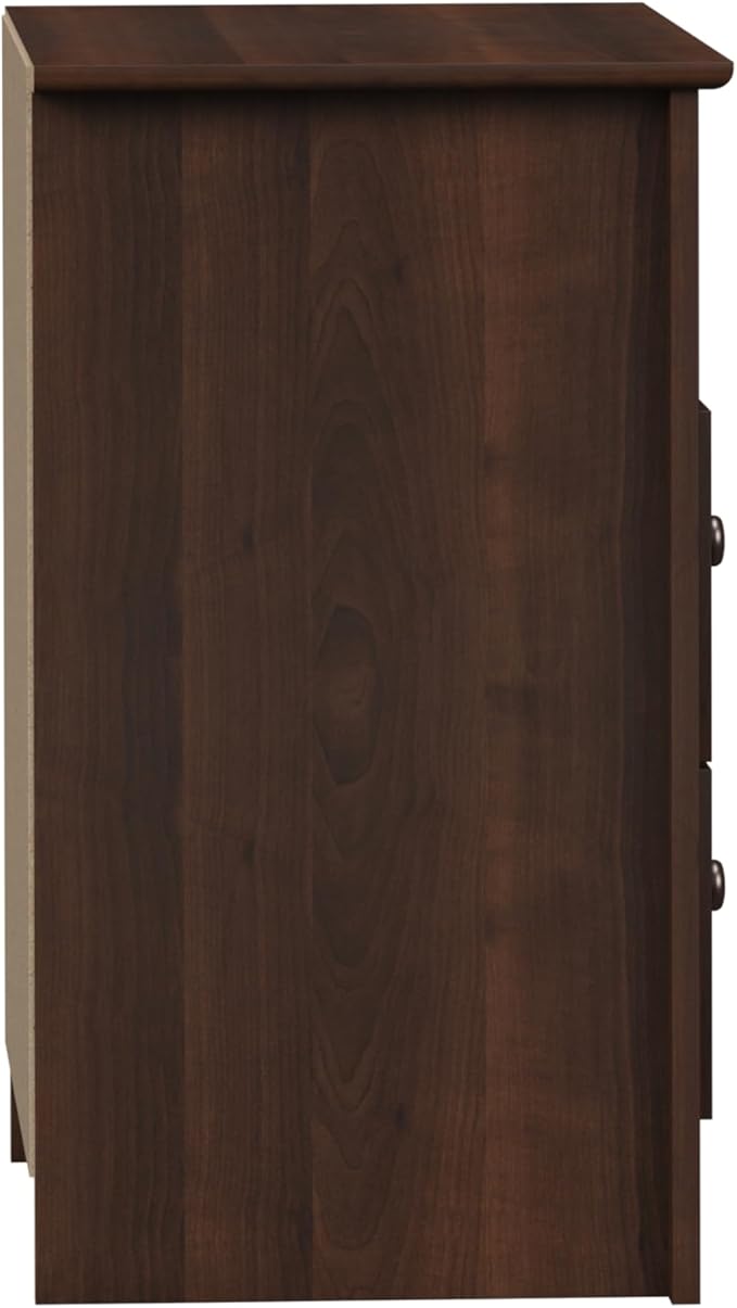 Prepac Sonoma 2 Drawer Nightstand: Elegant Bedroom Furniture, Bedside Table with Open Shelf, 23.25"W x 16"D x 28"H, Espresso