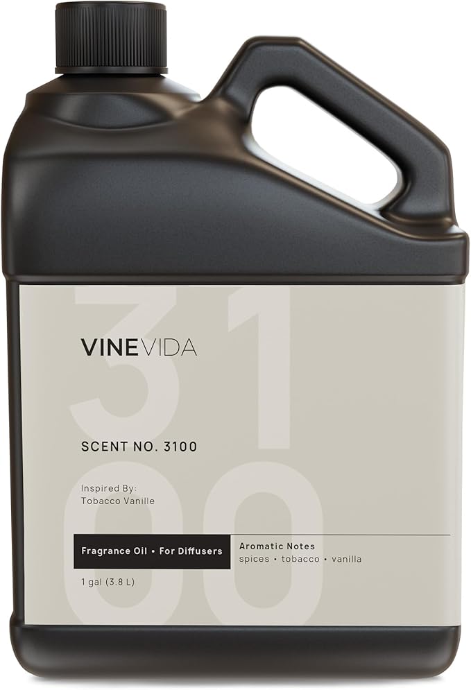 VINEVIDA [128 Fl Oz] Scent NO. 3100 Fragrance Oil for Cold Air Diffusers, Aromatic Notes of Spices Tobacco Vanilla, Essential Oils for Diffuser Oil Refill & Air Freshener Room Spray