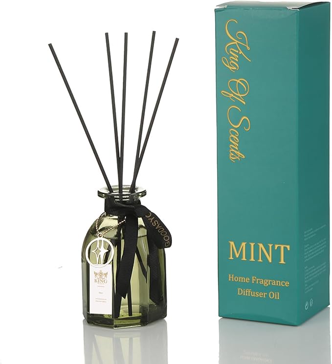 Reed Diffuser & Oil Diffuser Sticks, Aromatherapy, Home & Kitchen Décor,Fragrance and Gifts - Pack of 3 (Mint)