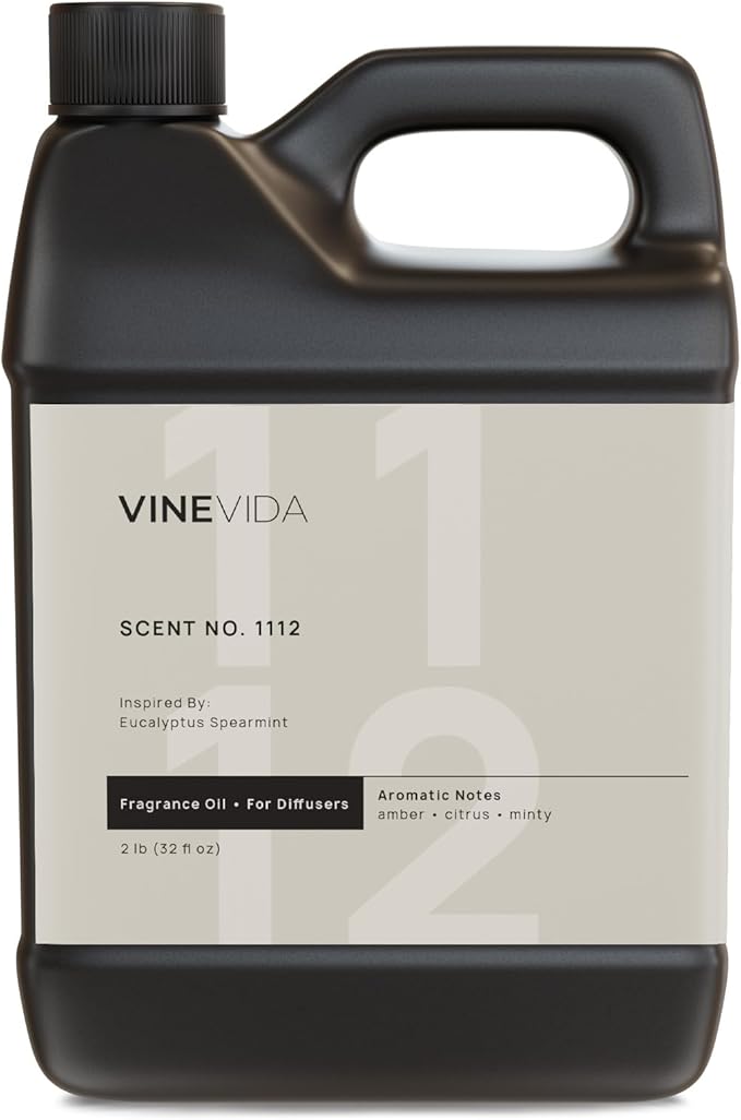 VINEVIDA [32 Fl Oz] Scent NO. 1112 Fragrance Oil for Cold Air Diffusers, Aromatic Notes of Amber Citrus Spearmint, Essential Oils for Diffuser Oil Refill & Air Freshener Room Spray