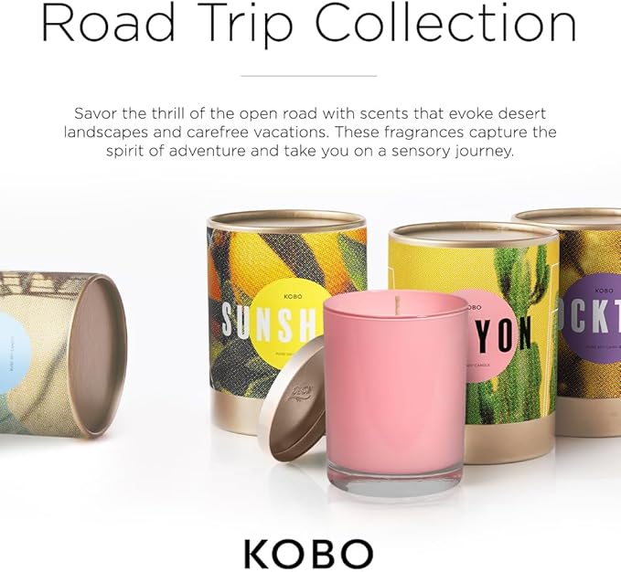 KOBO Canyon Scented Candle for Home (11 oz) – 100% Pure Soy Candle – 80-Hour Long-Lasting, Clean Burn Time – All Natural, Vegan, Non-GMO