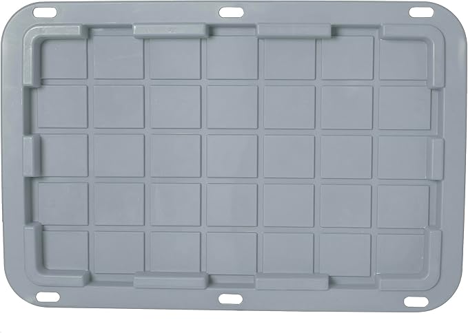 CX BLACK & YELLOW, 27-Gallon Heavy Duty Tough Storage Container & Snap-Tight Lid, Black and Grey, (14.3"H x 20.6"W x 30.6"D), Weather-Resistant Design and Stackable Organization Tote [4 Pack]