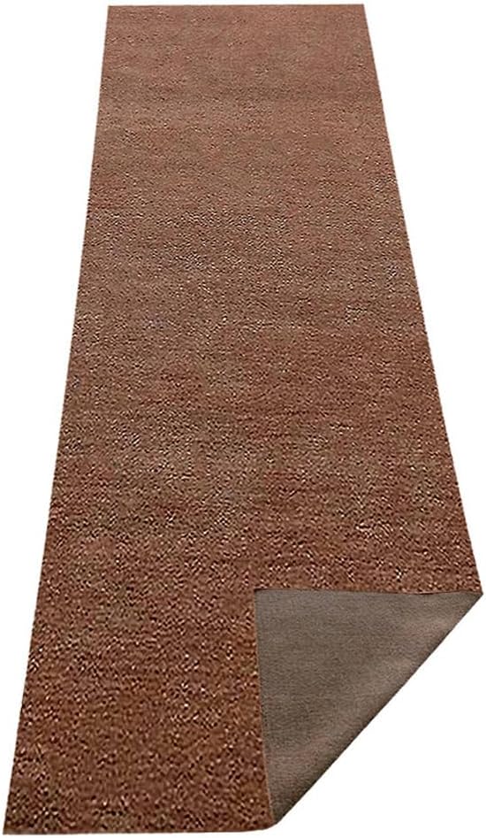 Hand Knotted Loom Wool ECO-Friendly Area Rugs - 2'6''x10', Runner, Camel Color, Solid Plain Design, High Pile Handmade Anti Skid Area Rugs for Living Room, Bed Room (L00111)