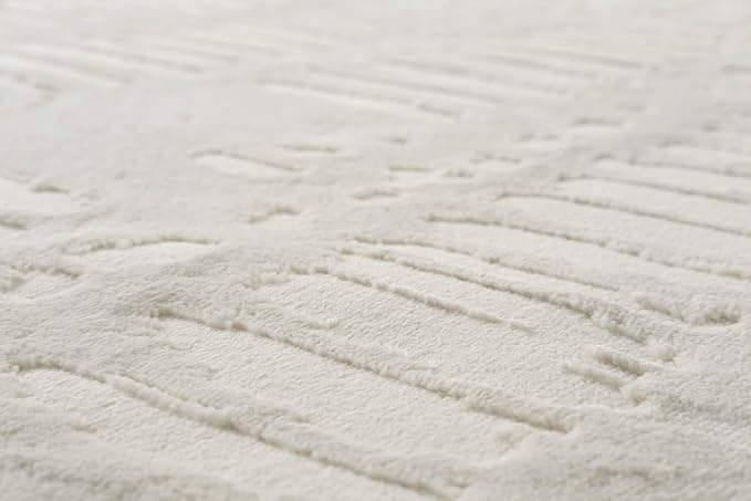 Revival Rugs Shell 2'7"x9' Machine Washable Runner Rug for Hallway Entryway - 100% Recycled Oeko-TEX Certified, Medium Pile, Beige, Cream