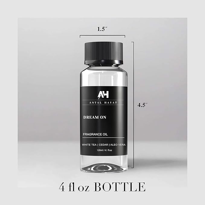 Dream On Diffuser Oil 120ml – Hotel Collection Essential Oils for Diffuser – White Tea, Vanilla & Cedarwood – Luxury Home Scent – Hotel Inspired Aromatherapy Oil for Home & Office