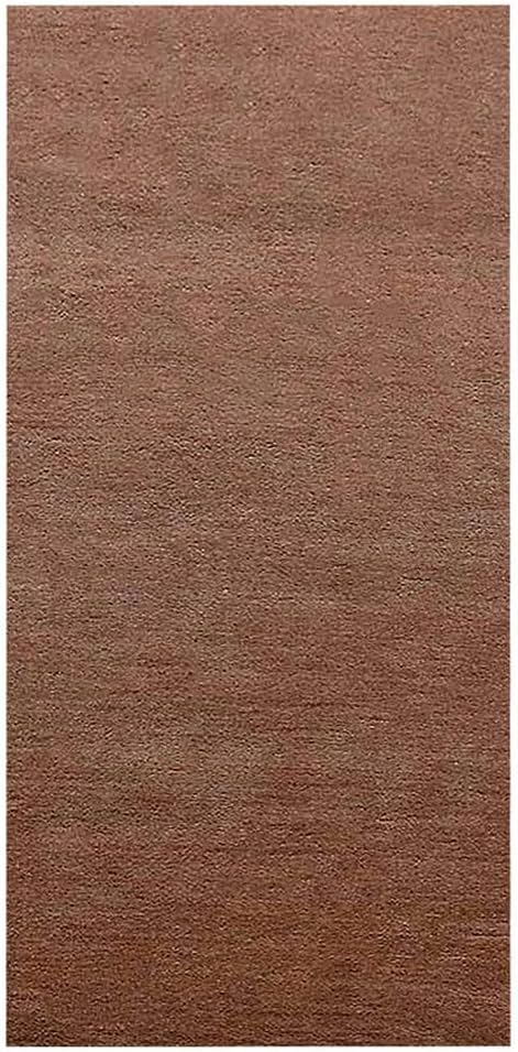 Hand Knotted Loom Wool ECO-Friendly Area Rugs - 2'6''x10', Runner, Camel Color, Solid Plain Design, High Pile Handmade Anti Skid Area Rugs for Living Room, Bed Room (L00111)