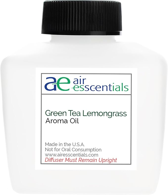 Green Tea & Lemongrass Aroma Oil, Essential Oils Blend for Diffusers & Scent Machines, Blend of Lemongrass & Leafy Greens, Aromatherapy, Cold Air Diffuser Compatible, 100 mL