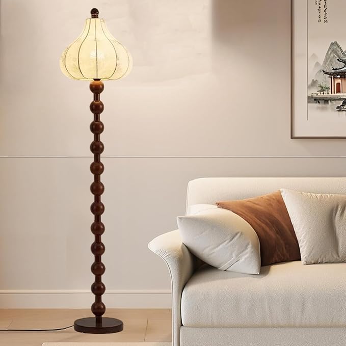 Floor Lamp for Living Room Bedroom with 3 Color Dimming Farmhouse Industrial Floor Lamp Elegant Nickel Finish Reading Floor Lamps Suitable for Living Room Bedroom Office