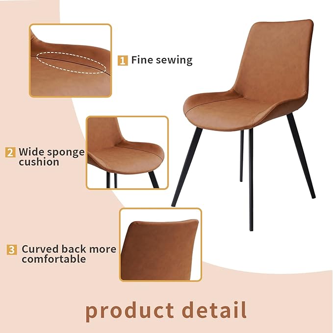 ZckyCine Dining Table Set for 6, Modern 78'' Wood Dining Table and Fabric Dining Chairs Set of 6,Table and Chairs Set of 6,Ideal for Kitchen Dining Room