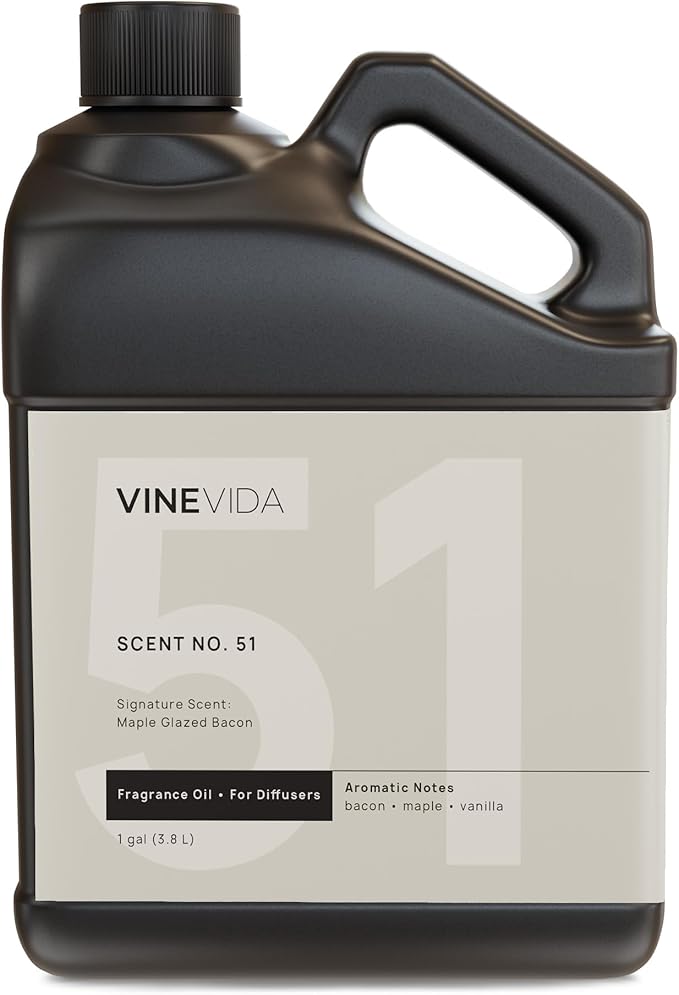 VINEVIDA [128 Fl Oz] Maple Glazed Bacon Fragrance Oil for Cold Air Diffusers, Essential Oils for Diffuser Oil Refill & Air Freshener Room Spray