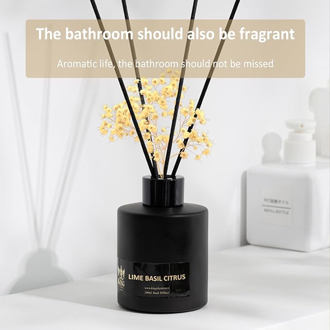 Reed Diffuser & Oil Diffuser Sticks, Aromatherapy, Home & Kitchen Décor,Fragrance and Gifts - Pack of 3 (Lime Basil Citrus)