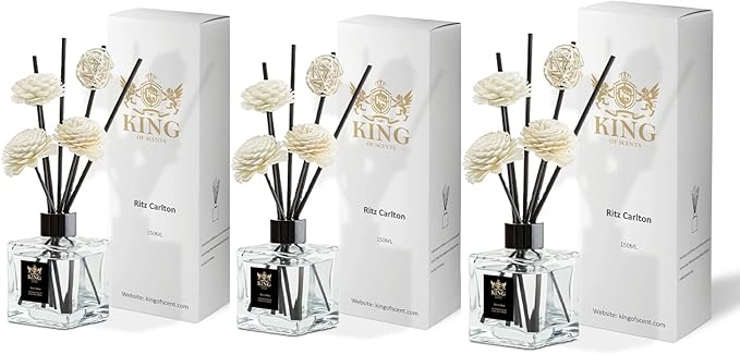 Reed Diffuser & Oil Diffuser Sticks, Aromatherapy, Home & Kitchen Décor,Fragrance and Gifts - Pack of 3 (Ritz Carlton)