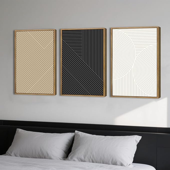 Anyzal Neutral Wall Art Modern Abstract Wall Decor Minimalist Boho Artwork 16x24 Inch Set of 3 for Living Room Bedroom Dining Room