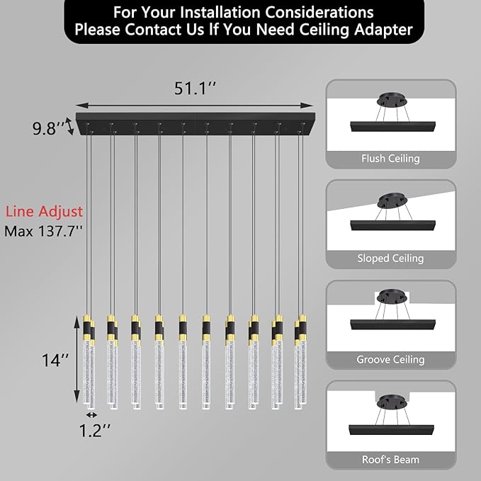 20 Lights Modern Chandeliers for Dining Room LED Dimmbale Light Fixture for High Ceiling Pendants Lighting for Living Room