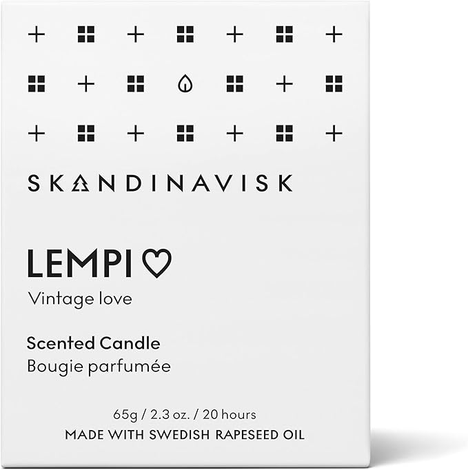 Skandinavisk LEMPI 'Love' Mini Scented Candle. Fragrance Notes: Peony and Rose, Strawberries and Mosses. 2.3 oz.