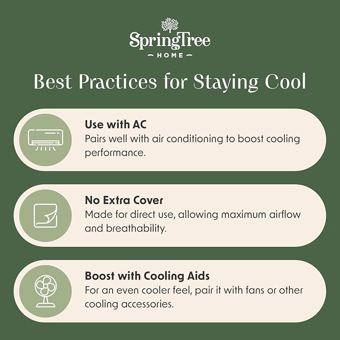 Springtree Home Luxury Viscose from Bamboo Blanket & Comforter | Viscose from Bamboo Comforter Queen Size -90" x 90" | Cooling Blanket | Breathable & Lightweight | Full/Queen - Midnight Blue