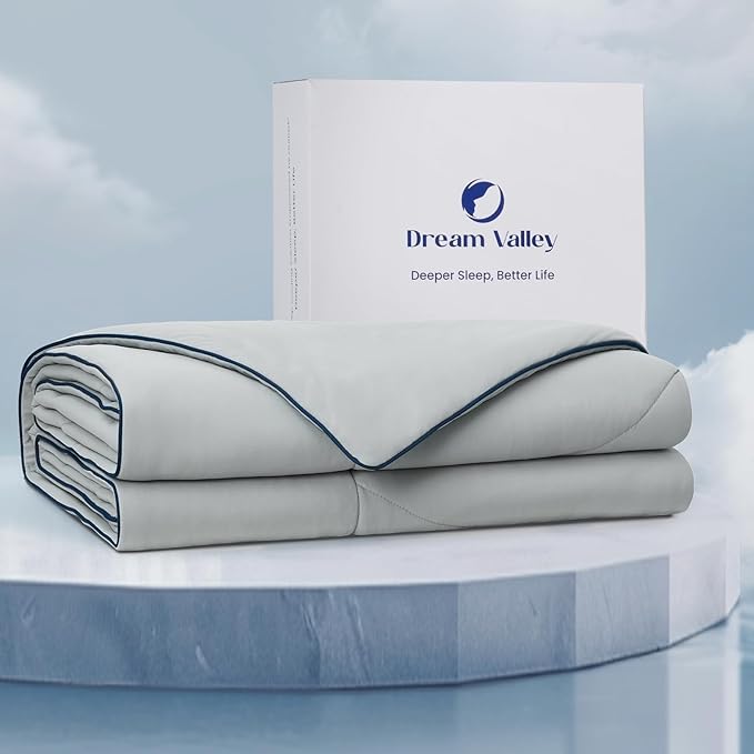 Dream Valley®Outlast®Deepsleep Cooling Comforter, Full/Queen Size, NASA-Grade Space Technology Cooling Blanket for Hot Sleepers Night Sweats, Q-Max > 0.45 Aerocool™Breathable, Cool Grey, 90"x90"