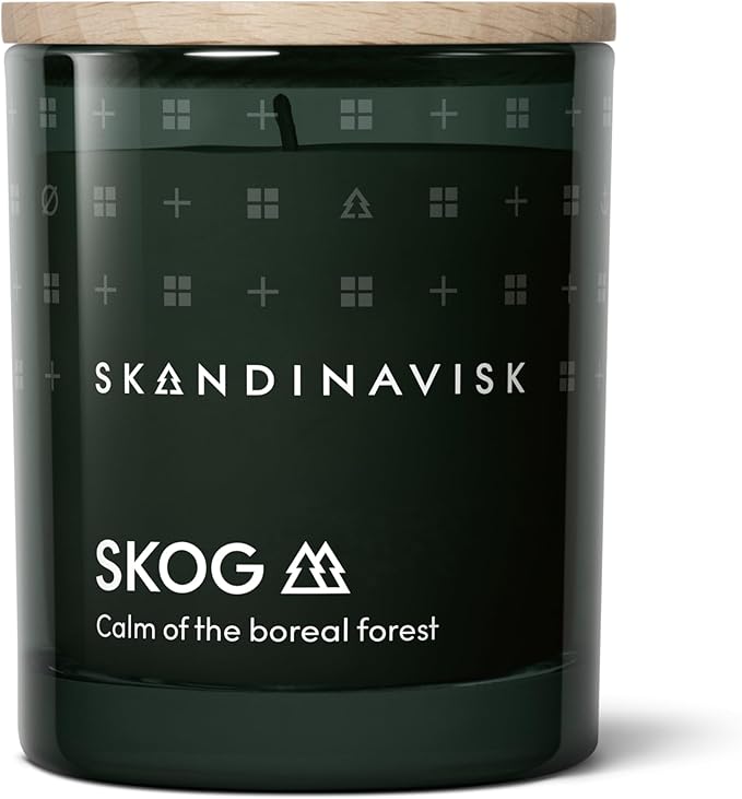 Skandinavisk Skog 'Forest' Scented Candle, Special Edition, Scent Notes: Pine Needles and Fir Cones, Birch Sap and Lily of The Valley, Vegan Formula, 2.3 oz.
