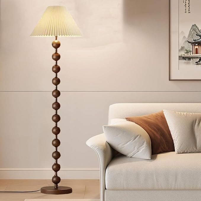 62" Modern Floor Lamp with White Shade and Foot Pedal Switch,Tall Industrial Floor Lamp with 3 Color Temperatures Led Bulb for Bedroom, Office,Living Room